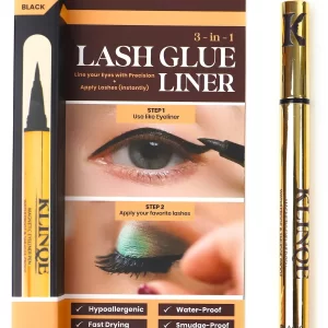 KLINQE Black Nano Grip Lash Glue Liner -Contact Lens Friendly