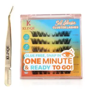 Klinqe Self Adhesive Cluster Lashes - Golden Hour Glam